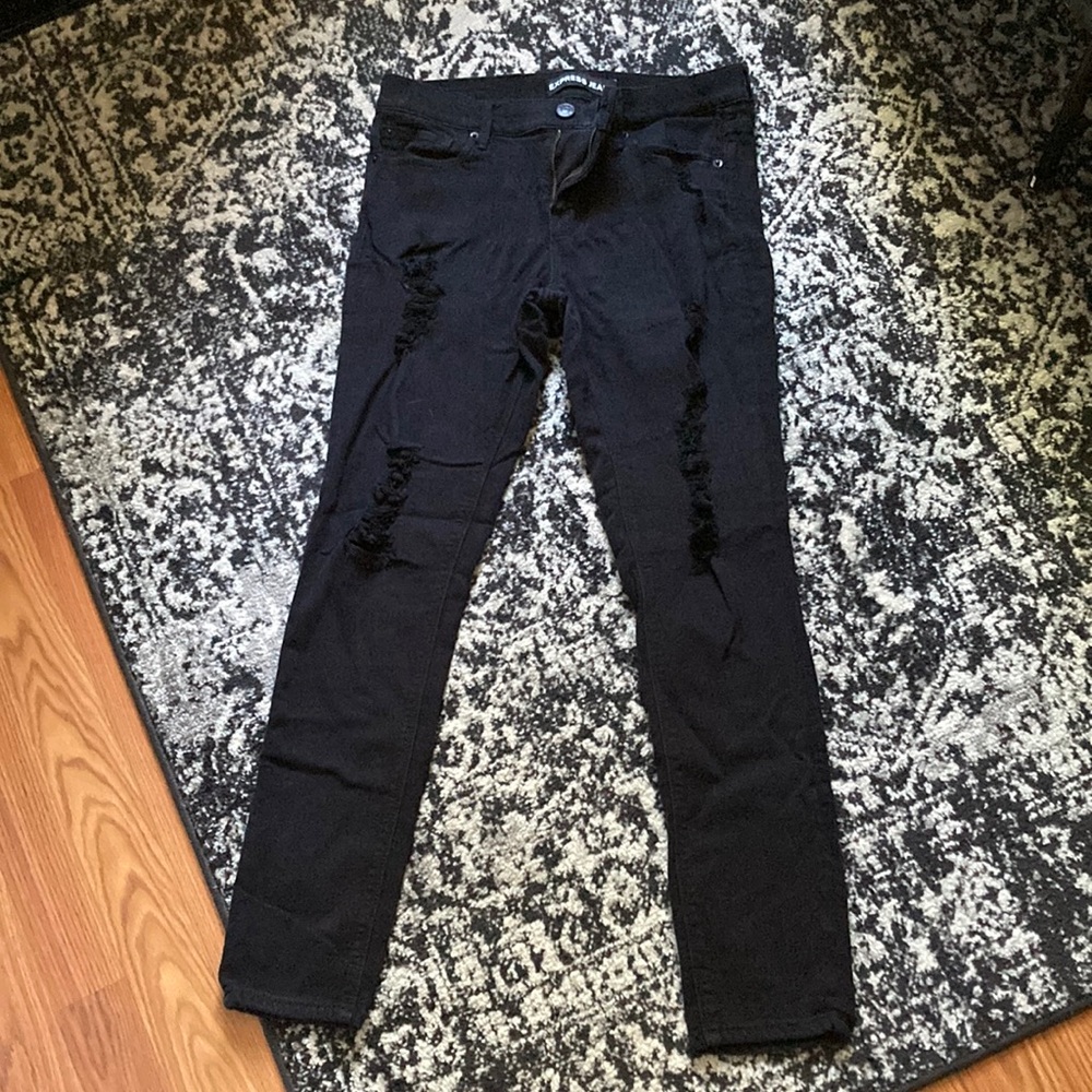 Express Distressed Jeggings